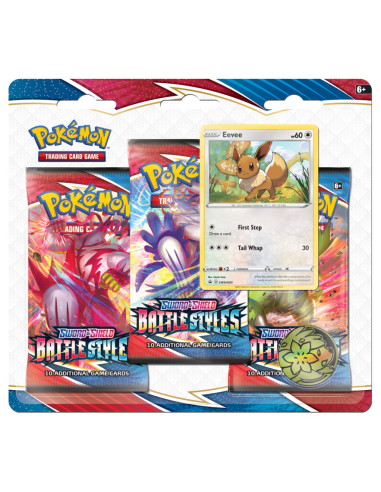Pokémon TCG Battle Styles - 3 Blister Pack - Eevee