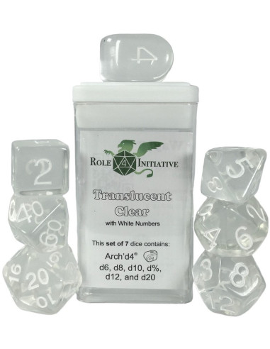 Dados Role 4 Initiative: Translucent Clear -...