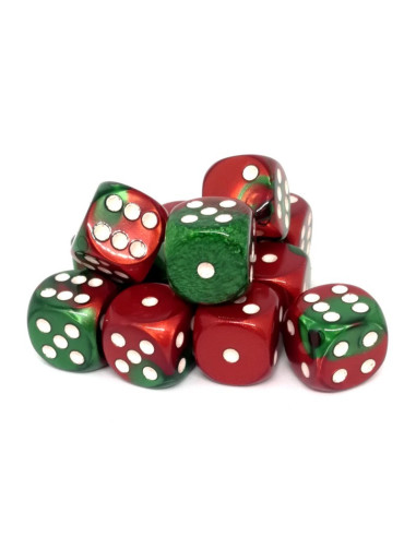 Dados Green/Red/White - Set de 12 dados - 26631